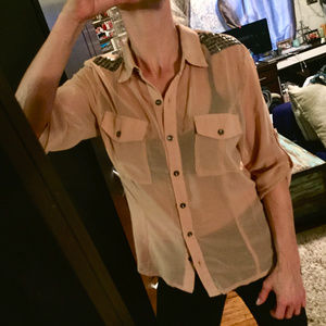Geri C New York studded shirt. M